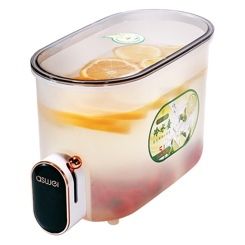 Internet celebridad botella de agua fría calidad alimentaria verano fruta té limón té elaboración de la cerveza bebida de fruta olla para refrigerador hogar cubo de plástico