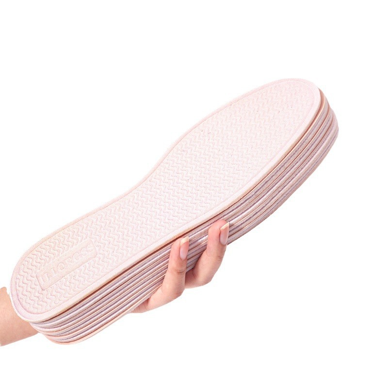 Al por mayor verano ultrafinas que absorben el sudor y transpirables plantillas para hombres y mujeres con el mismo estilo de látex descalzo zapatos ligeros antideslizantes que absorben el sudor