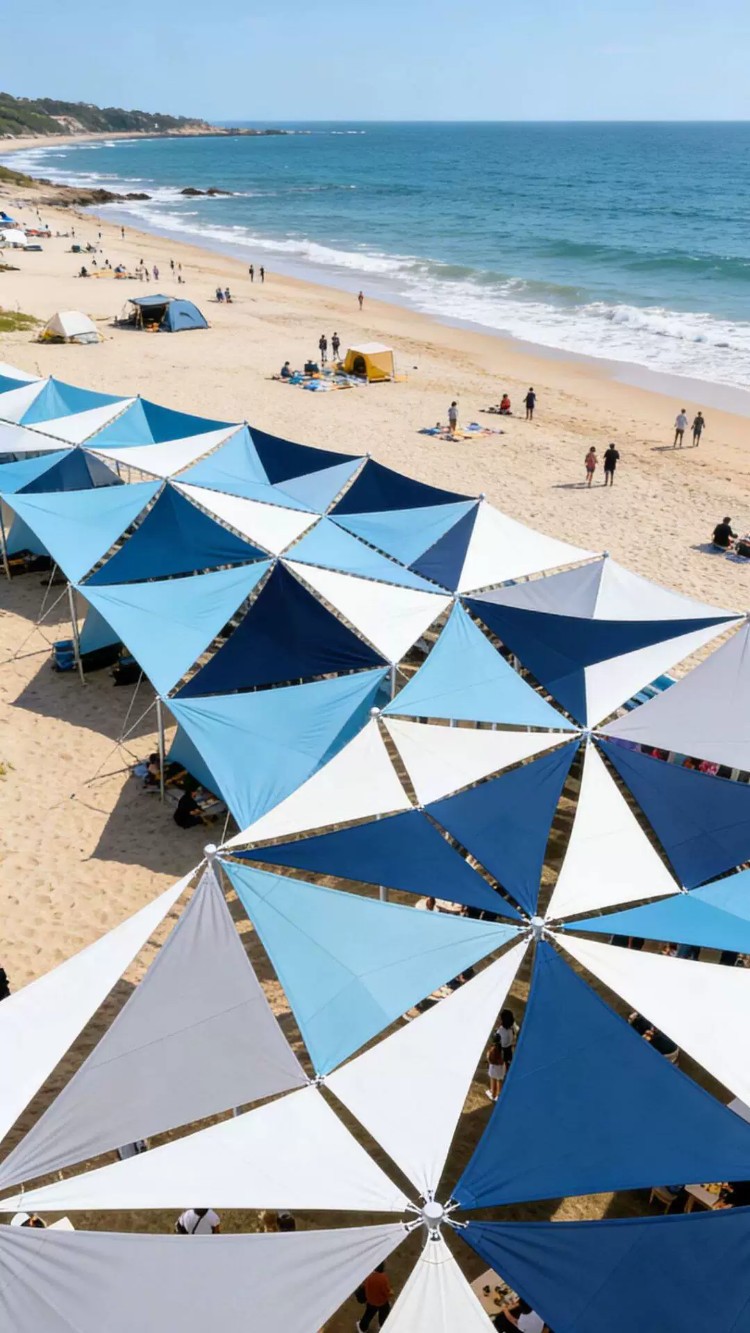 Customized canopy with company logo for plaza, street, tourist attraction decoration, rainproof sunshade fabric, outdoor terrace sunshade sail