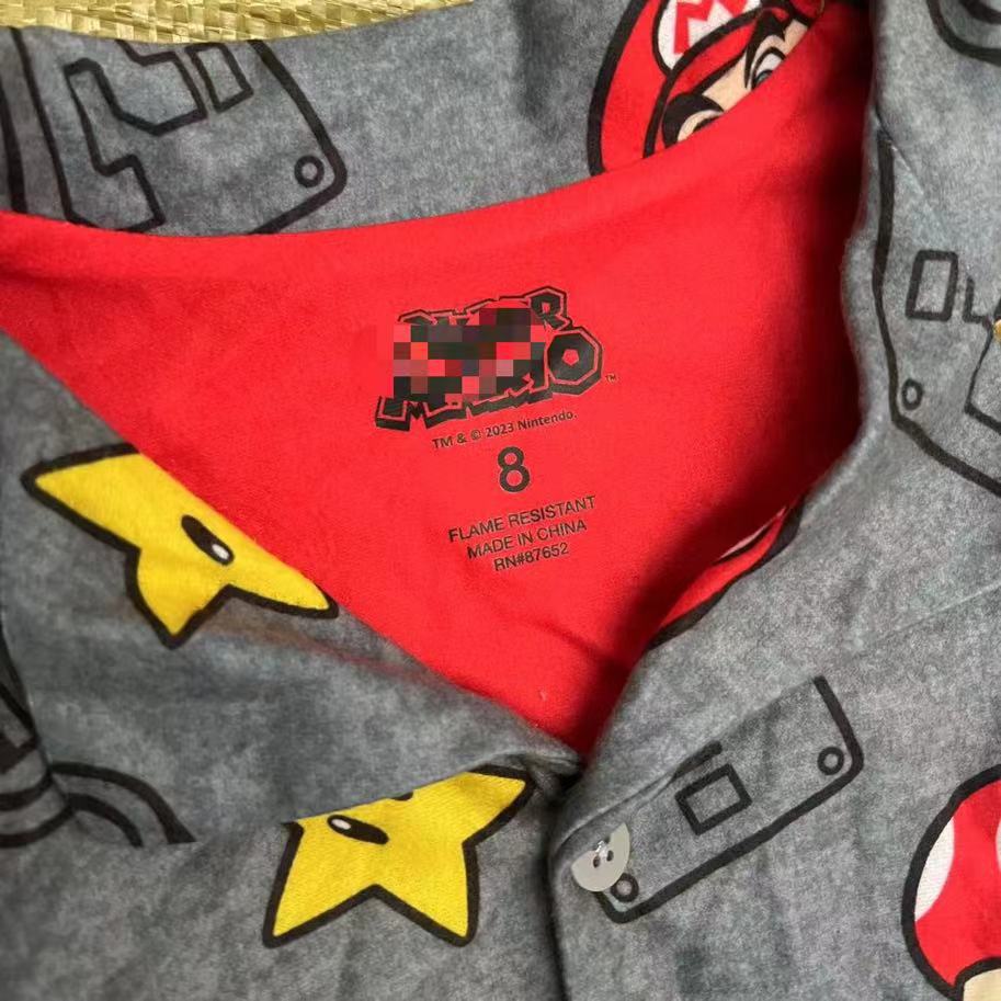 Europa y América de una sola cola de un solo medio y grandes niños desgaste del hogar de los hombres de la hebilla delantera pantalones de manga larga de 2 piezas conjunto de caballería Mao traje