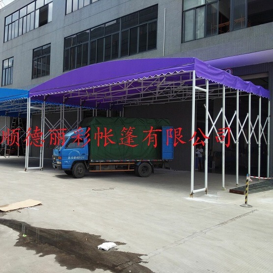 Outdoor activities wine canopy retractable warehouse waterproof canopy car canvas tent push-pull tent warehouse logistics