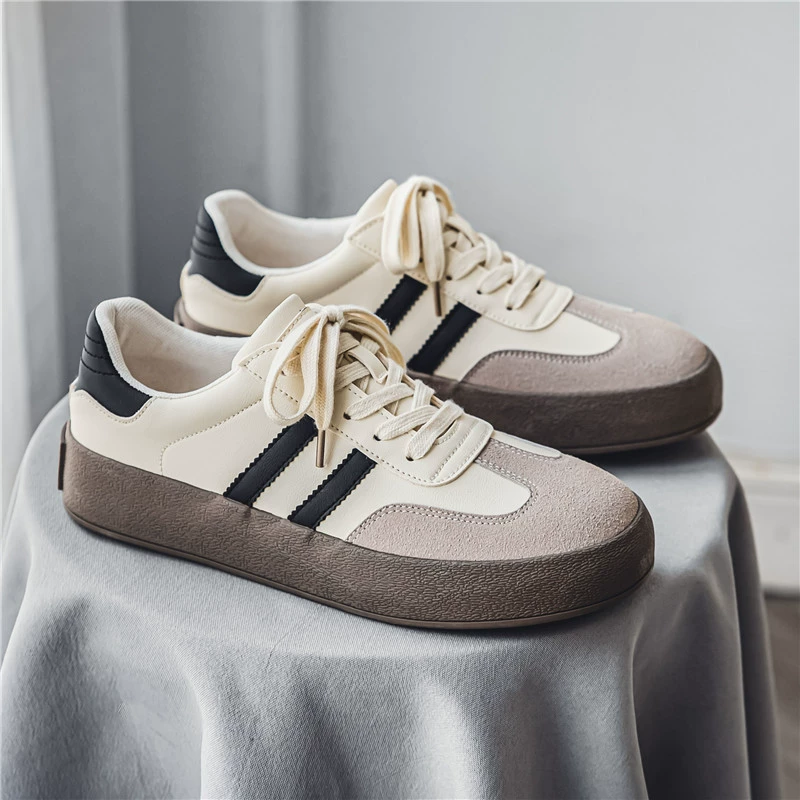 Модная мужская обувь, летняя модная обувь в популярном стиле, немецкие тренировочные туфли, мужские кроссовки из микрофибры, пара, кроссовки на плоской подошве, унисекс