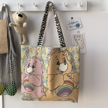 新款帆布包女单肩小众文艺日系韩风ins大容量学生可爱手提布袋潮