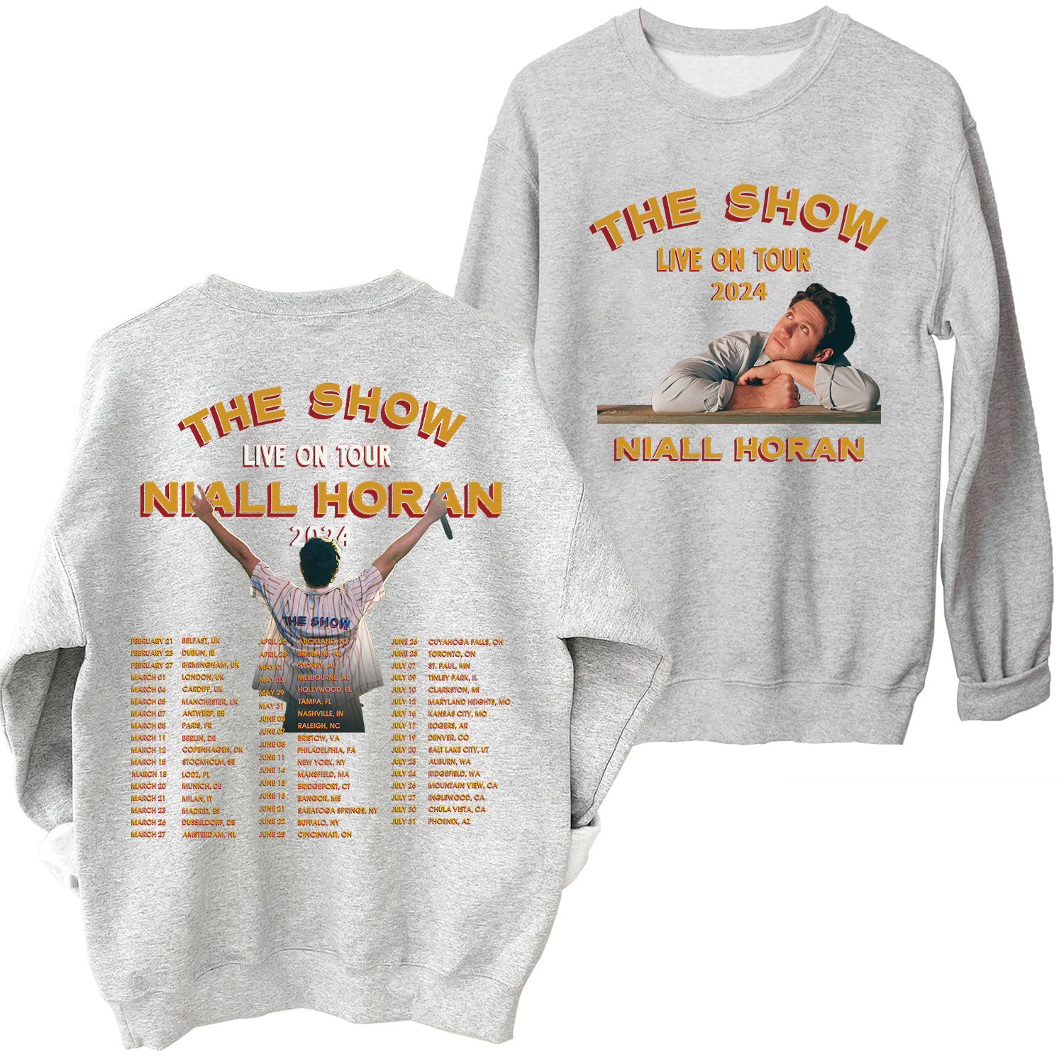 2024 Niall Horan The Show Live On Tour Sweatshirt Man Woman