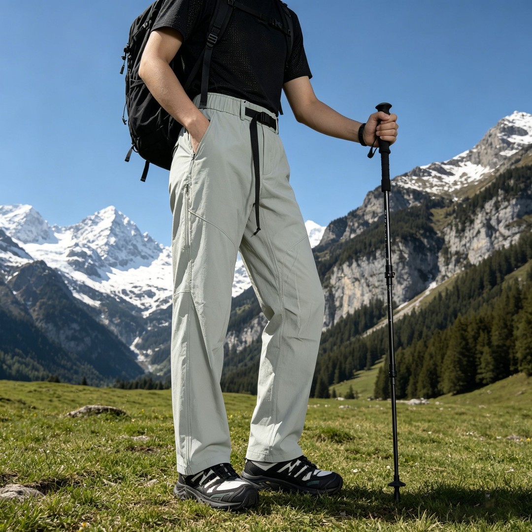【Mountain-Style Functionality~3D Cut + Quick-Dry, Slightly Stretchy】Summer Men's Outdoor Hiking Workwear Softshell Casual Pants