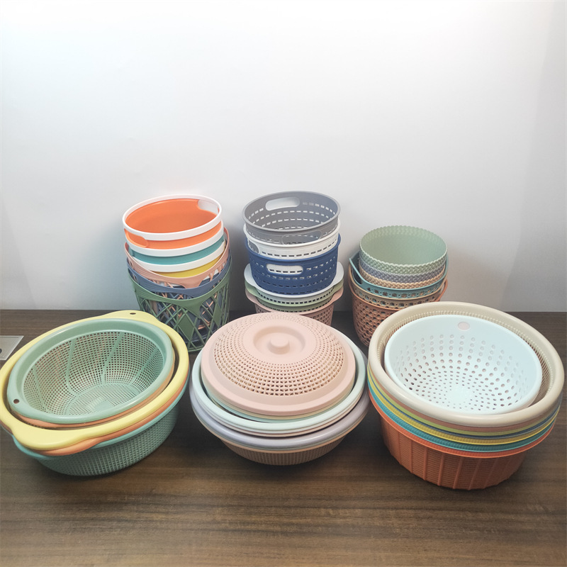 Venta al por mayor Linyi multi-Yuan Department Store conveniente cesta de almacenamiento de plástico para el hogar cesta de pan al vapor cesta de almacenamiento de artículos diversos del hogar cesta de plástico