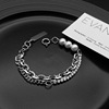 Pearl zircon Mosaic Bracelet senior Refinement personality A small minority design Light extravagance Jewelry lovers Bracelet