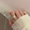 Design universal ring from pearl, silver 925 sample