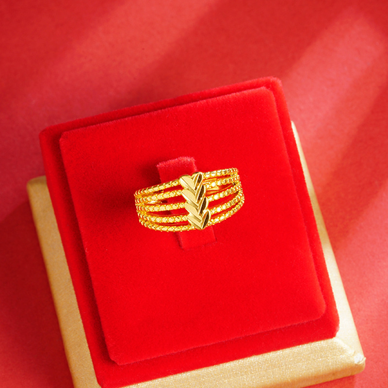 Fábrica al por mayor de Vietnam oro multi-línea amor anillo mujeres imitación oro joyería suelta anillo pulsera estilo retro