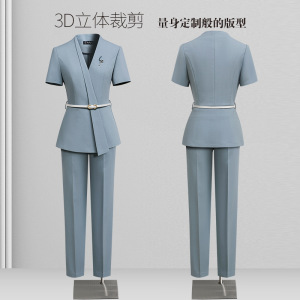 高端职业套装女时尚气质女神范美容院顾问薄款西服外套工作服夏季
