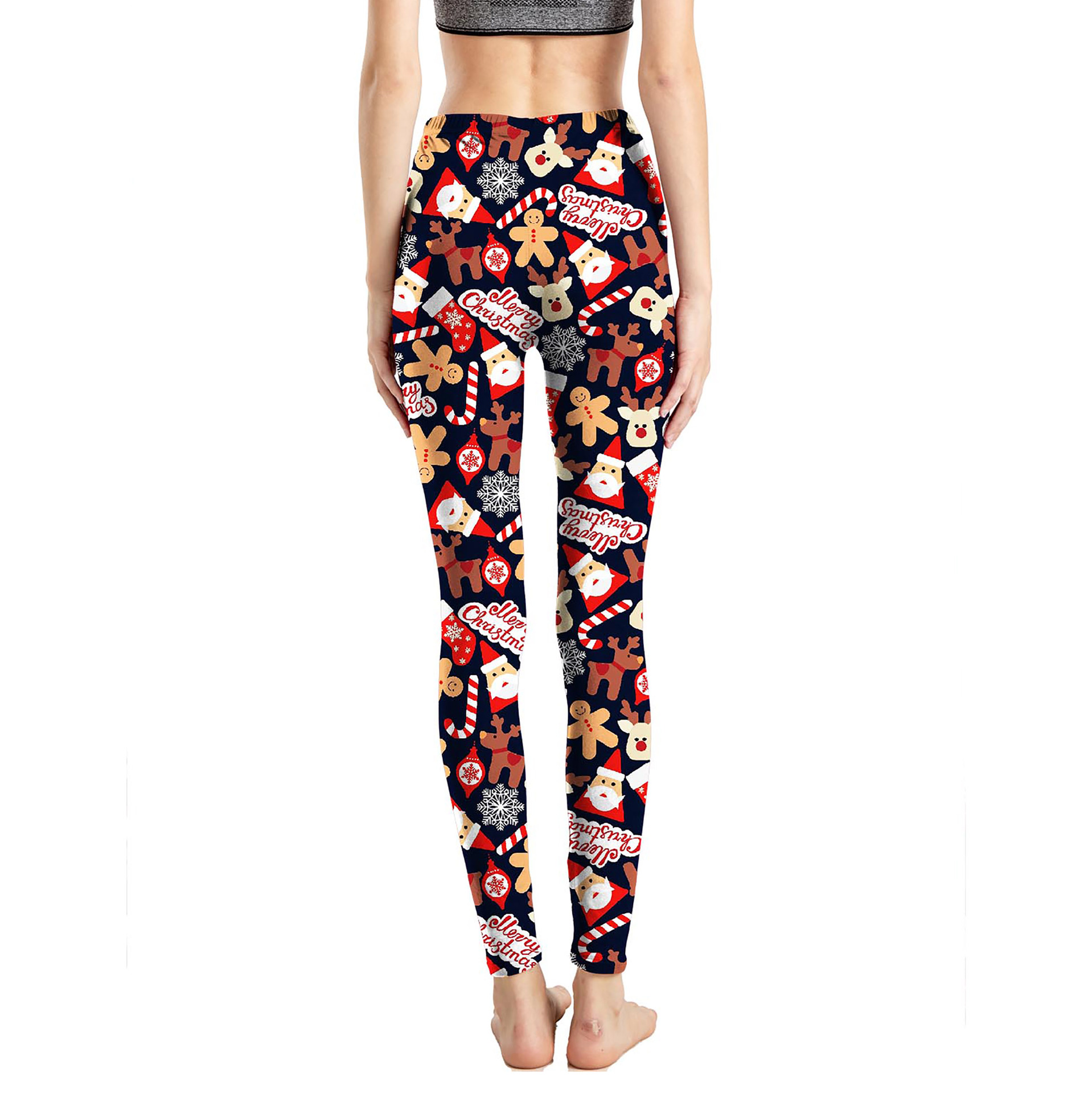 182g Weight Ankle-Length Pants Length Spandex, Polyester Fabric Type High Waist Waist Line Leggings Pants Type Stretchy Elasticity Daily Occasion Breathable Function Skinny Fit Type Christmas Festival Snowflake Pattern Winter, Autumn Season Women'S Gender Simple Style Style Women'S Daily Simple Style Snowflake Ankle-Length Leggings 47