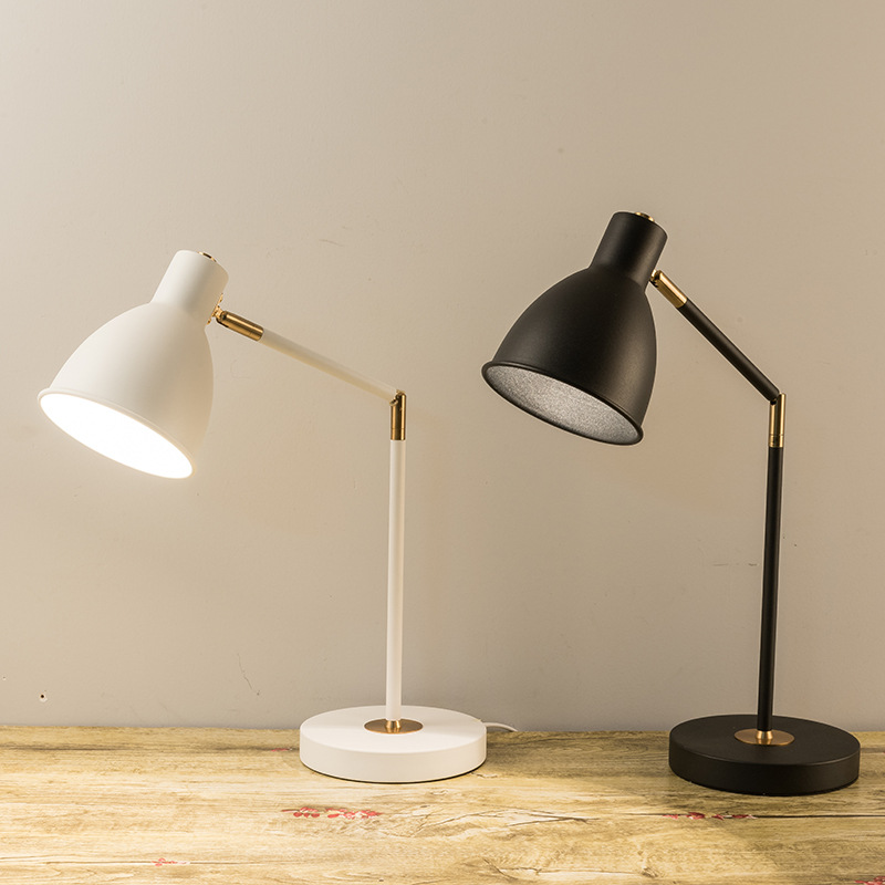 欧式简约台灯简欧卧室床头灯书房工作台面LED台灯转向灯具订做|ms