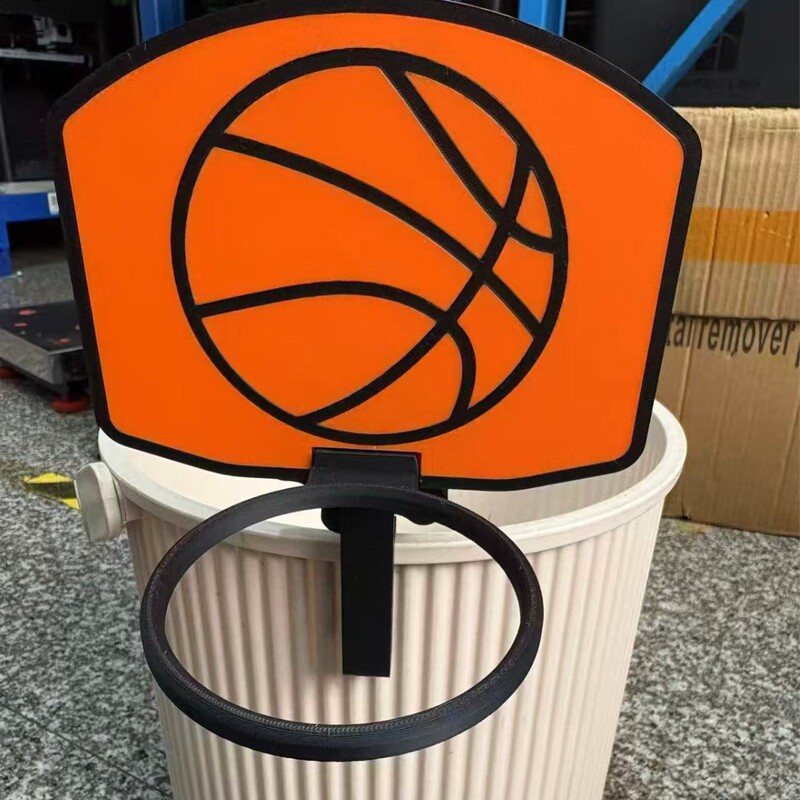 3d打印垃圾桶篮球框创意互动玩具趣味解压可移动挂式投篮筐球架子|undefined