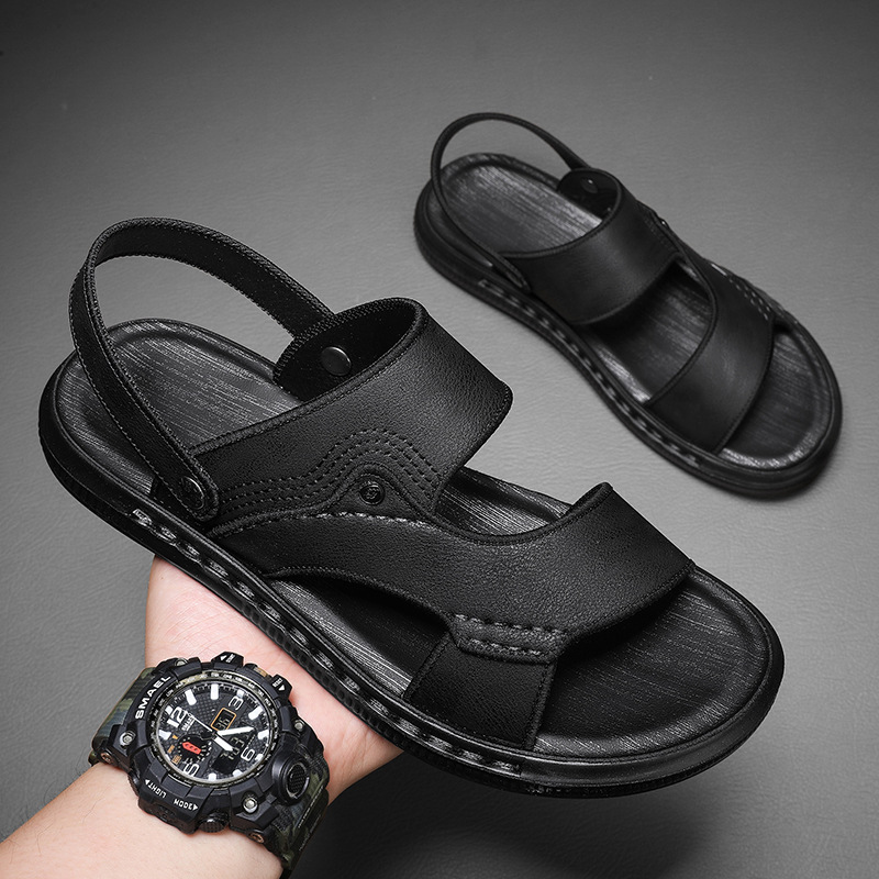 Sandalias para hombre verano nuevo estilo transpirable conducción exterior deportes ocio zapatos de playa antideslizantes resistentes al desgaste zapatillas ligeras y cómodas