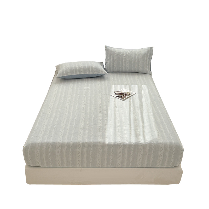 Nueva sábana de hilo de tres capas de algodón puro pieza individual 2025 nueva cubierta de cama de algodón grueso cubierta protectora de colchón cubierta de cama todo incluido