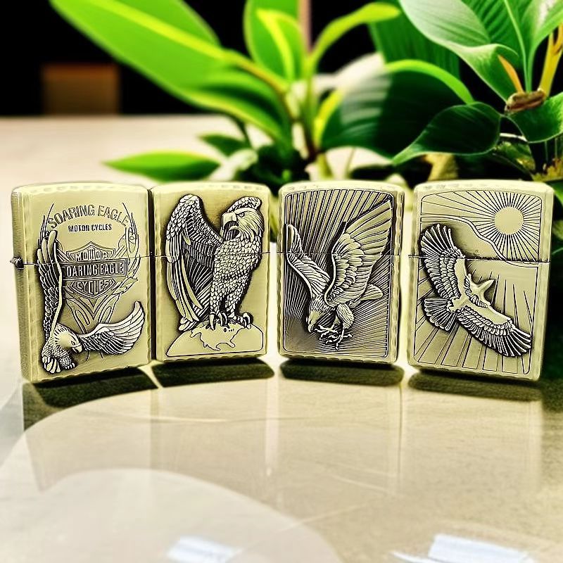 打火煤油打火机砂轮批发锌合金浮雕雄鹰系列老式烟具猛火防风