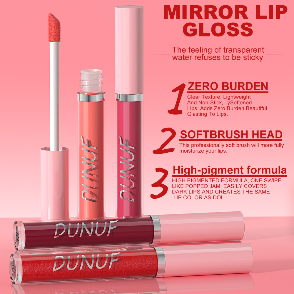 Check out DUNUF 16-color Moisturizing and nourishing Mirror Lip Gloss! Link Disclaimer - For Foreign trade only undefined