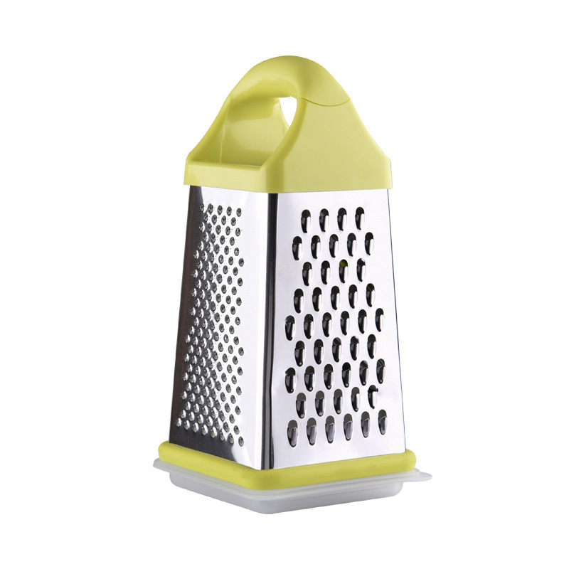 Acero inoxidable 8 pulgadas redondeada cuatro lados planar caja de almacenamiento base antideslizante cortador de verduras multifuncional utensilios de cocina GRATER