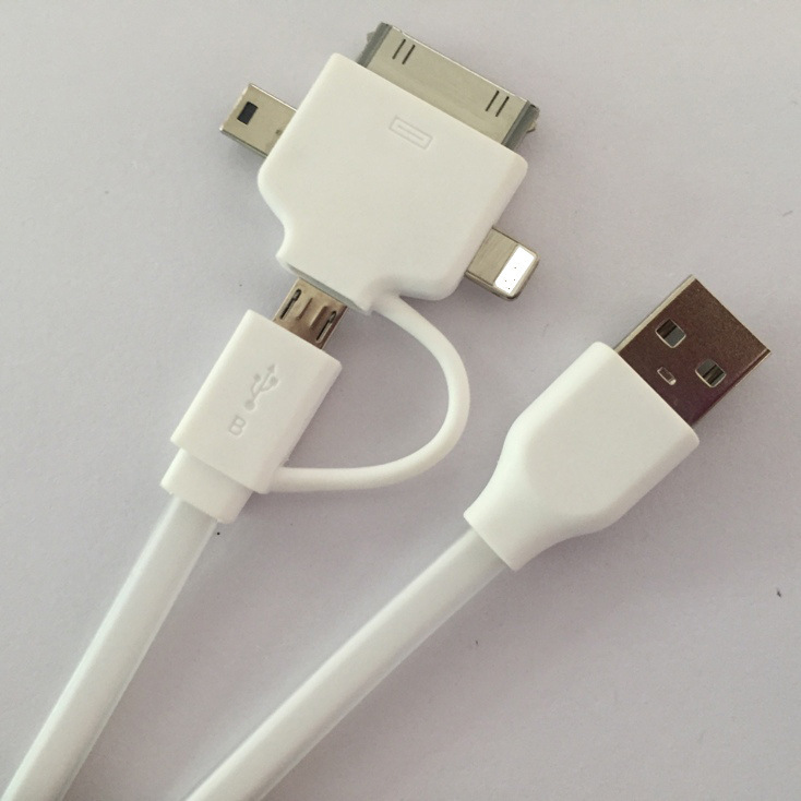 One-To-Four-In-One Mobile Phone Data Cable Mini Android Lightning30P Multi-Function Portable Charging Cable Fast Charging