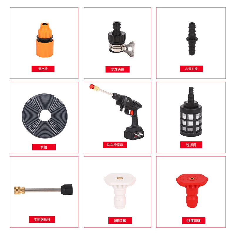 Car Wash Water Gun Special Accessories Water Pipe Filter Stainless Steel Gun Head Nozzle Car Wash Machine Accessories Wholesale Water Connection