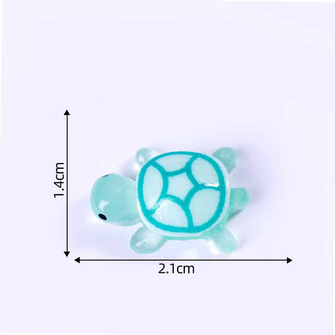 17 cm Diamante de puntos Tortuga grande Luminoso Paquete de material hecho a mano Nuevo lindo almacenamiento de tortuga Juguetes de decoración de tortuga pequeña