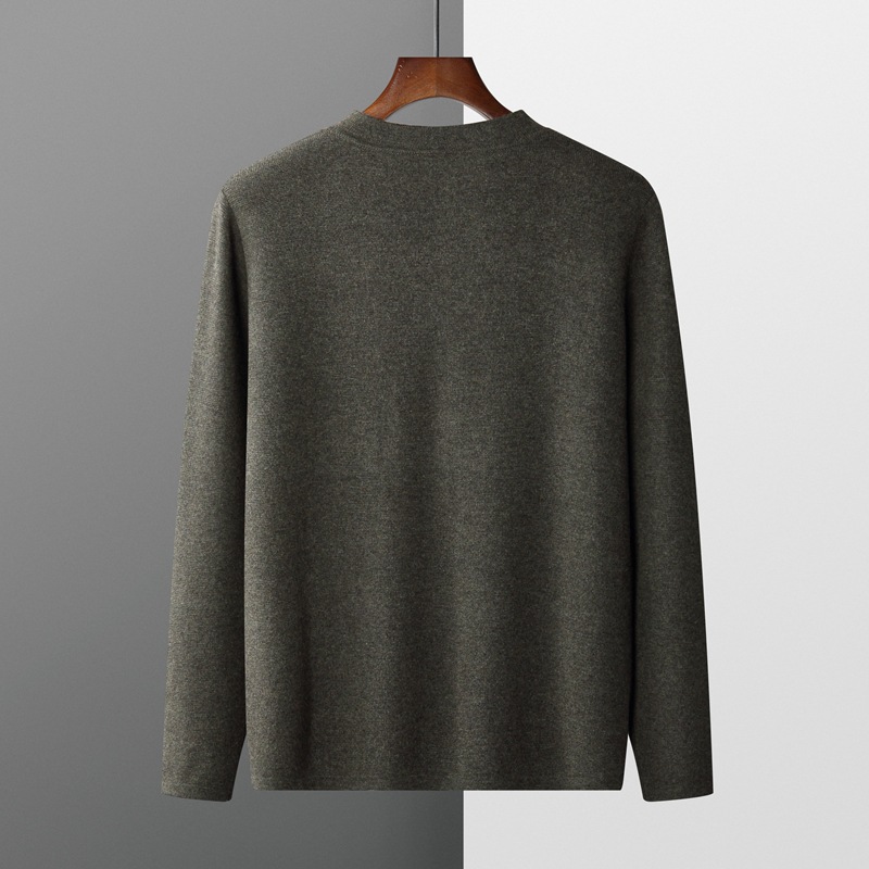 22 Otoño e Invierno Nuevo suéter de lana de los hombres collar de pie de punto cardigan de lana suelta ropa exterior casual engrosada cardigan ropa de hombre