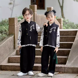 童汉服;儿童表演服;童套装