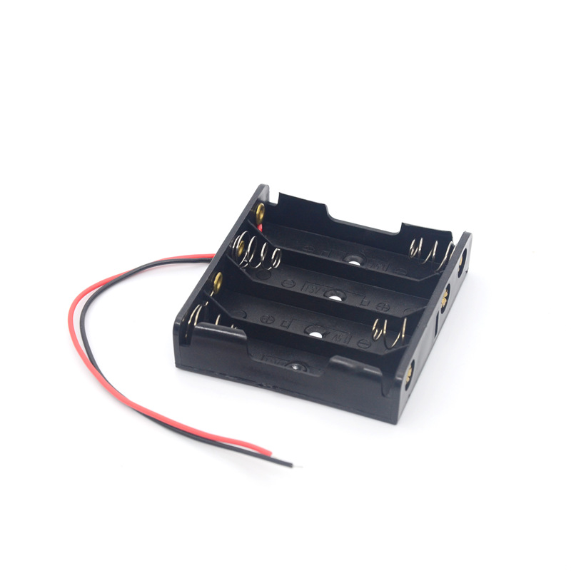 5号4节无盖串联电池盒 五号四节不带盖电池盒 并排6V电池座