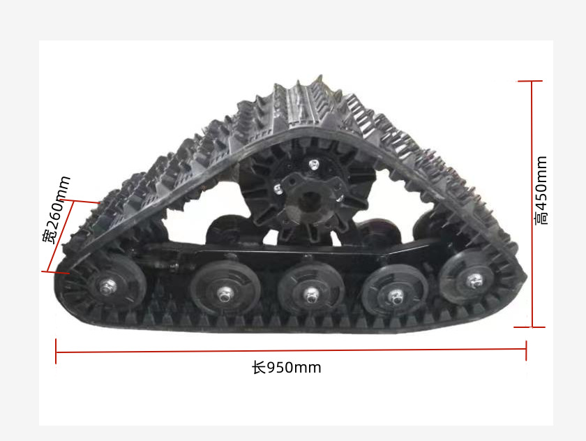 大沙滩车ATV/UTV雪地履带 橡胶履带防滑