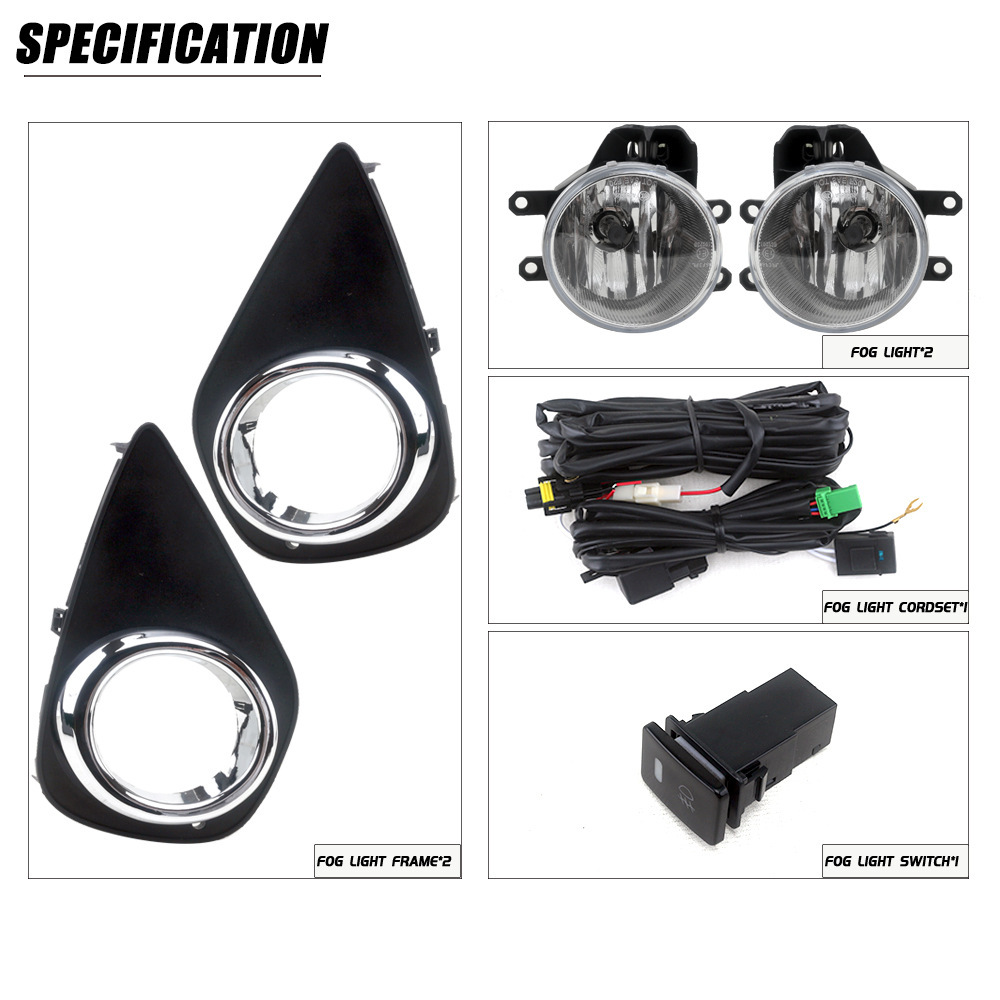 Aplicable a Toyota 14 / 15 / 16 / 17 edición en el extranjero Yaris conjunto de lámpara de niebla delantera halógeno lámpara de barra diurna