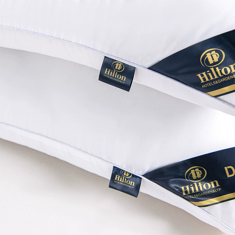 Плюшевый подушка для отеля (Hilton) — основа подушки на уровне отеля, 48×74 см, низкая/стандартная/высокая высота, белый или серый