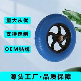 定制6-10寸胶粉实心轮静音手推车工具车橡胶脚轮青岛垃圾桶轮