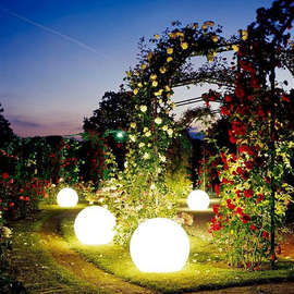 OA5Mled发光球灯户外防水草坪灯七彩庭院装饰灯落地景观球形灯圆