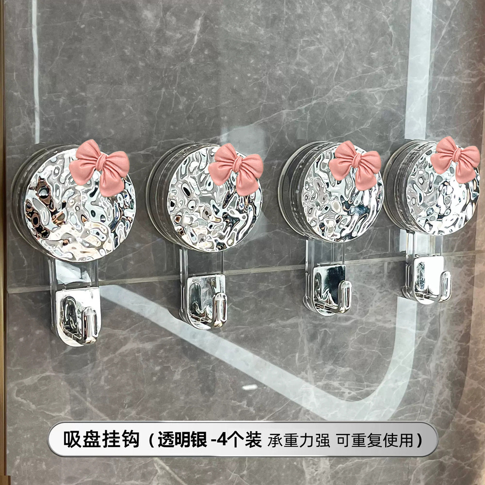 Ventosa fuerte gancho ponche-puerta de baño sin costuras adhesivo Adhesivo de pared vacío Toalla de baño colgando ropa gancho pegajoso