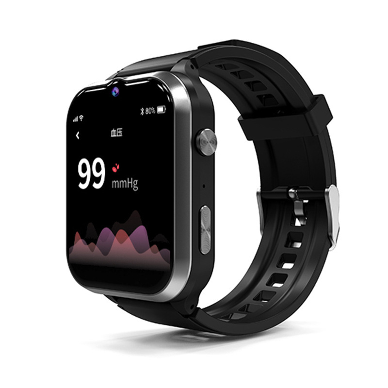 老人定位4Gスマート腕時計ビデオ通話心拍数血圧血酸素転倒警報GPS高齢者ハンドリング|undefined