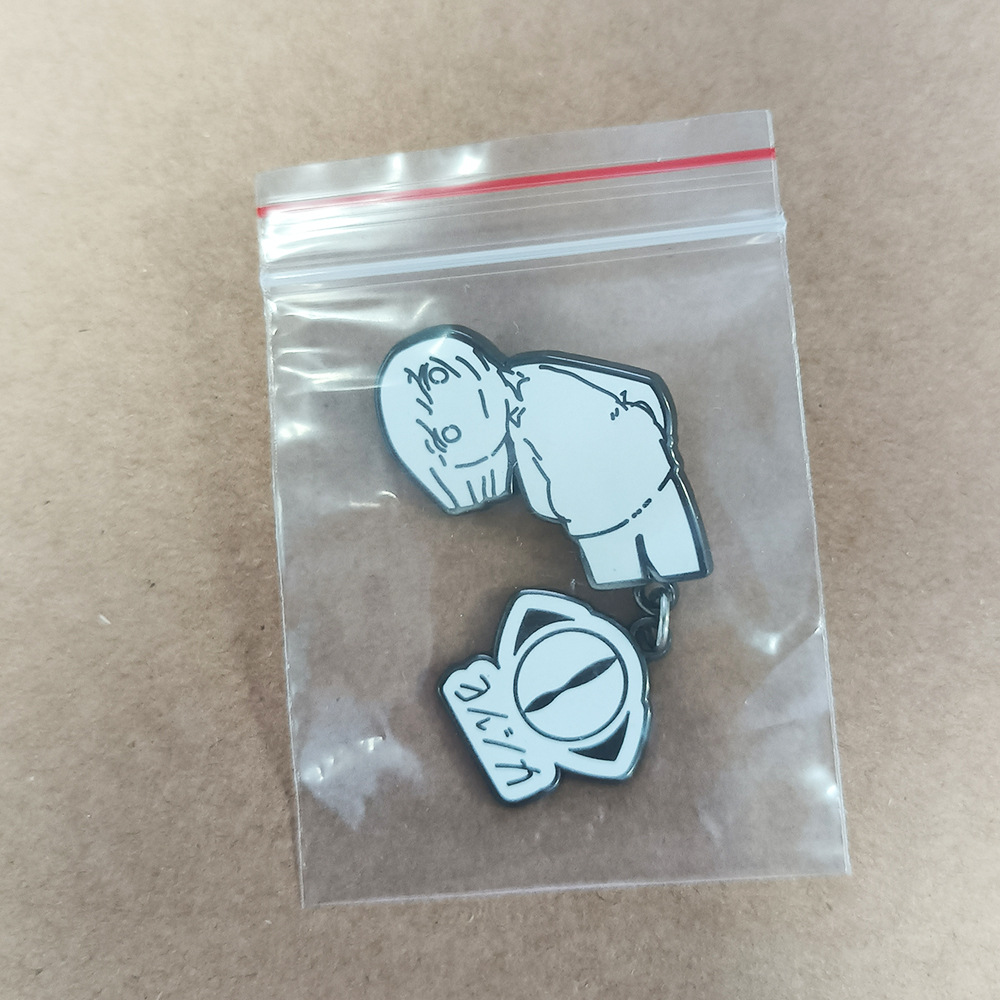 Yorushika Band Logo Badge Funny Simple Drawing Character Badge Cartoon Black and White Brooch Fan Gift