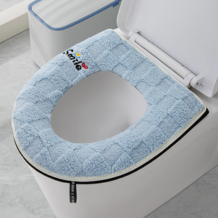 2024 New Style Toilet Cushion Household Toilet Cushion Four Seasons Zipper Toilet Cover Waterproof Toilet Cushion