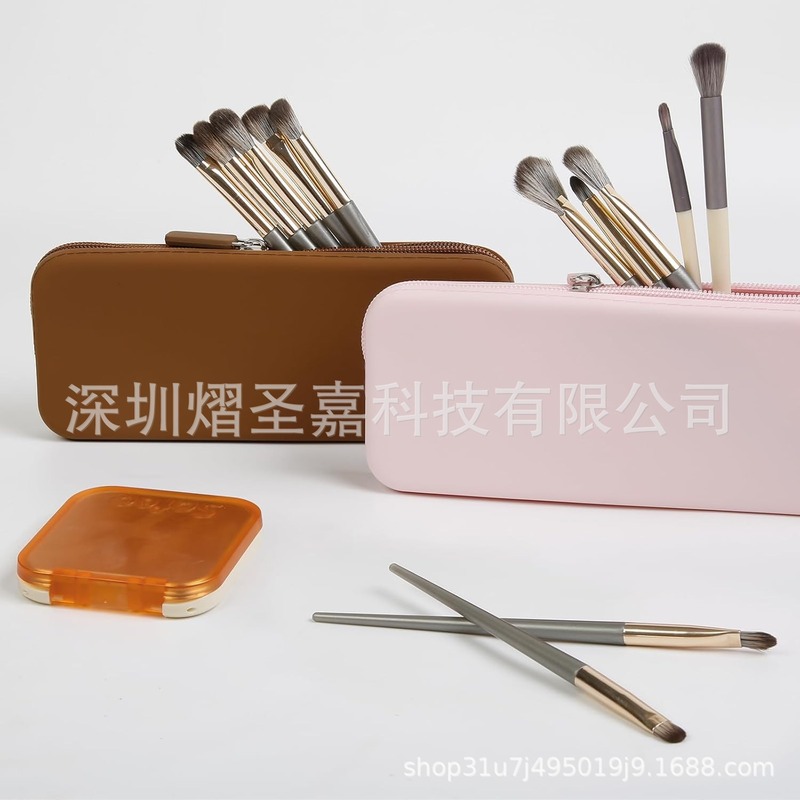 越境ホットスタイル Amazon ベストセラー 2 ピースシリコン化粧品バッグメイクアップツール収納袋収納袋|undefined