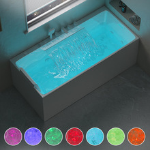 浴缸工厂豪华瀑布浴缸 家装臭氧消毒智能洗澡浴盆 恒温按摩浴缸