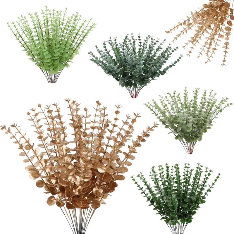 Simulation green plant Mori single eucalyptus 38cm Amazon cross-border exclusive artificial plant bouquet artificial flower