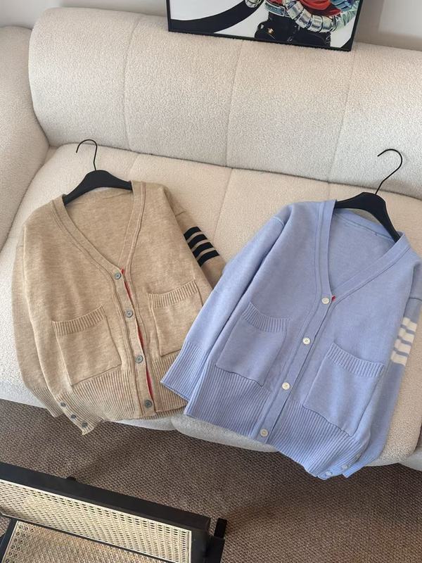 高品质~TB经典四条杠羊毛针织开衫时尚百搭学院风披肩外套男女款|undefined