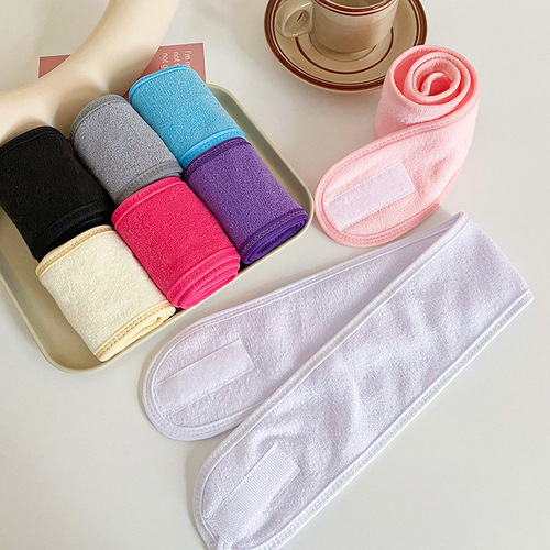 European and American Velcro Hair Bands Postpartum Hairbands Women's Face Washing Beauty Sports Headbands Hair Accessories Foldable Wide-brimmed Hair Ornaments