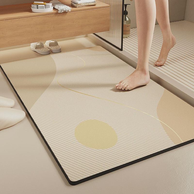 Diatom Mud Soft Cushion Bathroom Floor Mat Bathroom Quick-Drying Household Absorbent Mat Door Mat Toilet Non-Slip Foot Mat Carpet