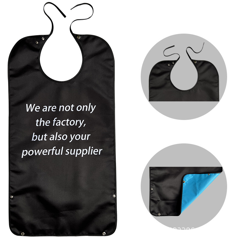 Fábrica de suministro transfronterizo para los ancianos comiendo babero adulto babero para los ancianos delantal de alimentación a prueba de agua
