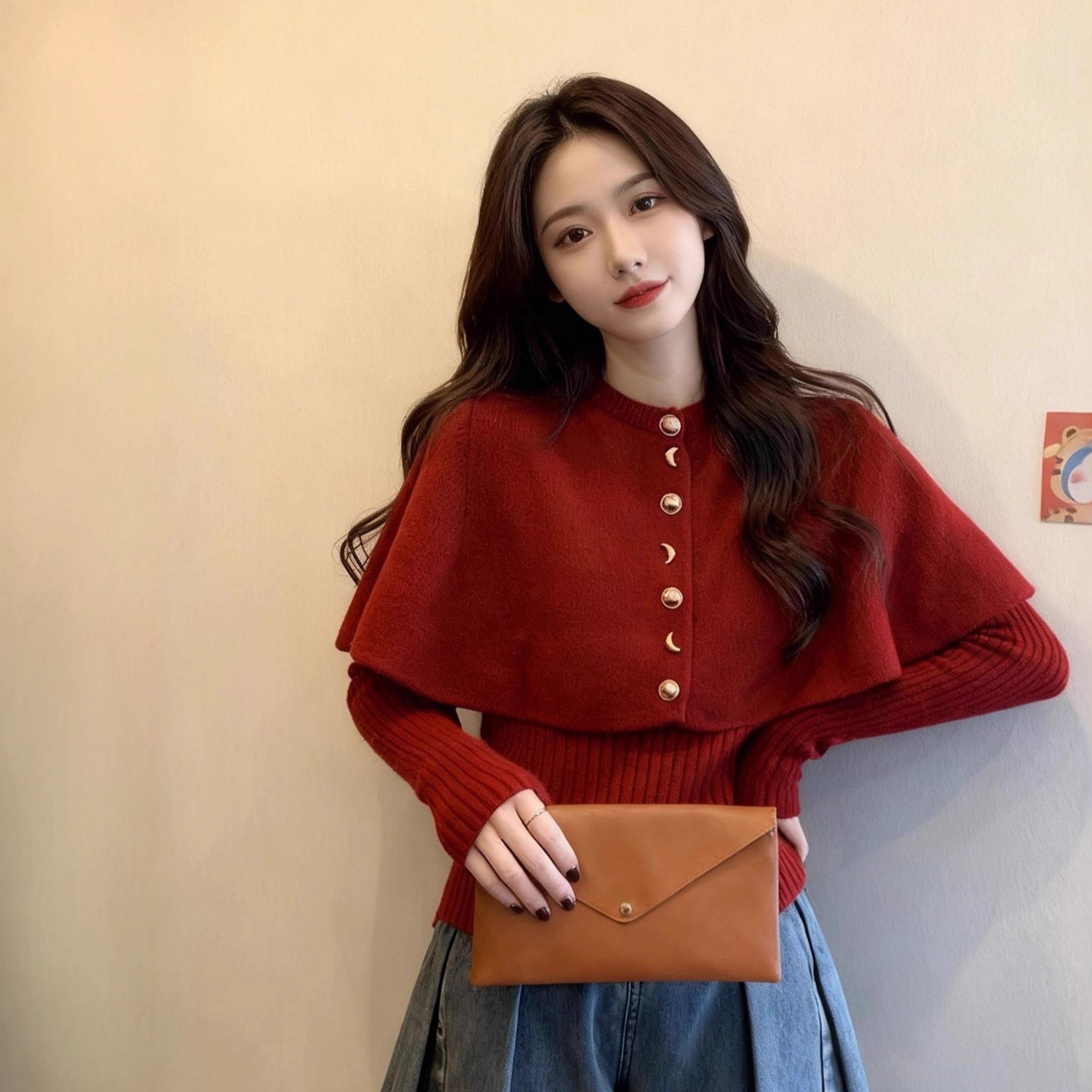 2025 New Women's Base Layer Sweater for Autumn and Winter, Suitable for Layering or Wearing Alone, New Year's Top, Year of the Snake Knitwear