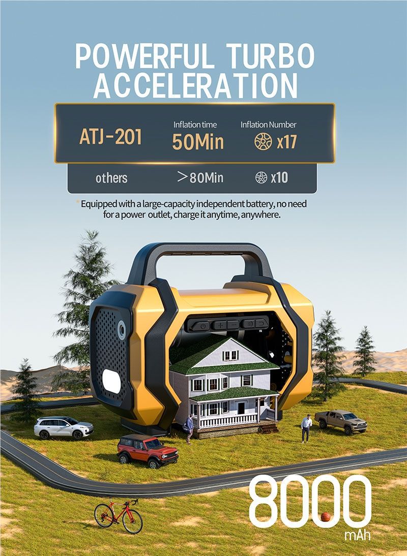 Emergency Start-Up Power Supply, Strong Start-Up Generator, Large-Capacity Vehicle-Mounted All-In-One Unit, Emergency Ignition, Power Supply, and Air Pump