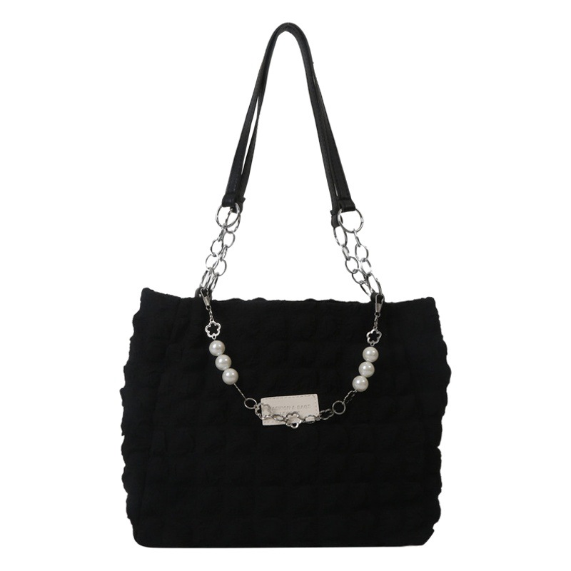 Suave moda simple plisado bolso de hombro para las mujeres 2023 verano nuevo estilo occidental bolsa de las axilas bolso de mano de cercanías moda