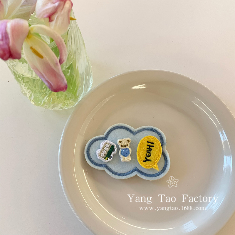 Caricatura divertida velcro creativo frente lateral sin marcas maquillaje cabello rotos fijación clip para el cabello no daña el cabello