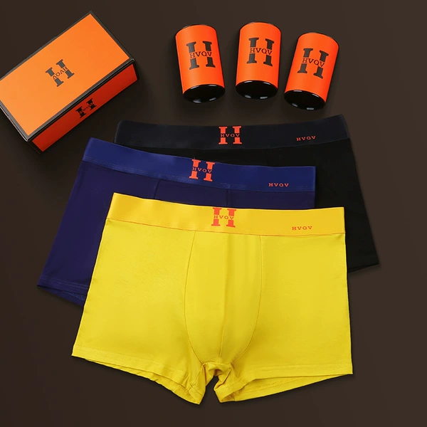 Orange black yellow gift box