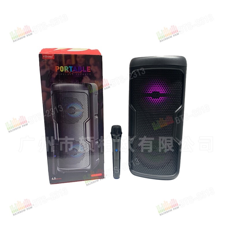 Kts Bts Gts Factory Wholesale Kts-2360 Dual 6.5inch with Wireless Microphone Portable Bluetooth Speaker